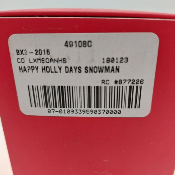 Lenox Snowman Ornament Happy Holly Days Box 2016 - Picture 7 of 7